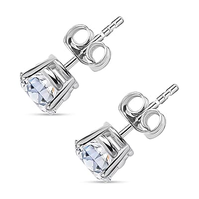 14K White Gold Luxuriant Lab Grown Diamond(G SI) Stud Earrings 1.50 ctw