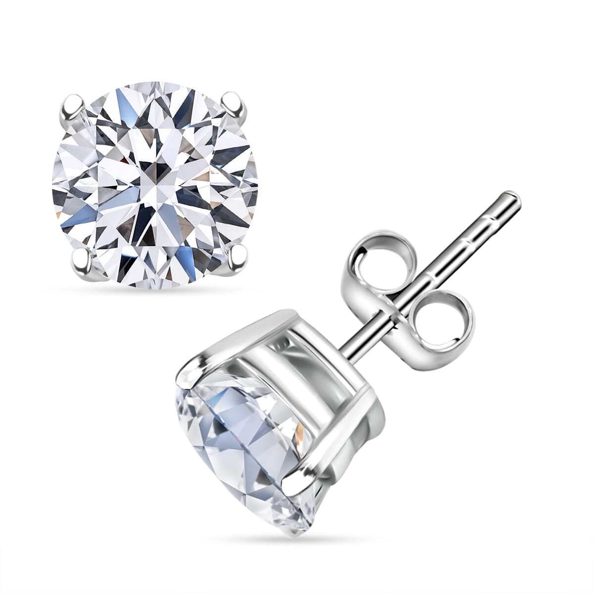 Luxuriant Lab Grown Diamond G VS 3.00 ctw Stud Earrings in 14K White Gold image number 0