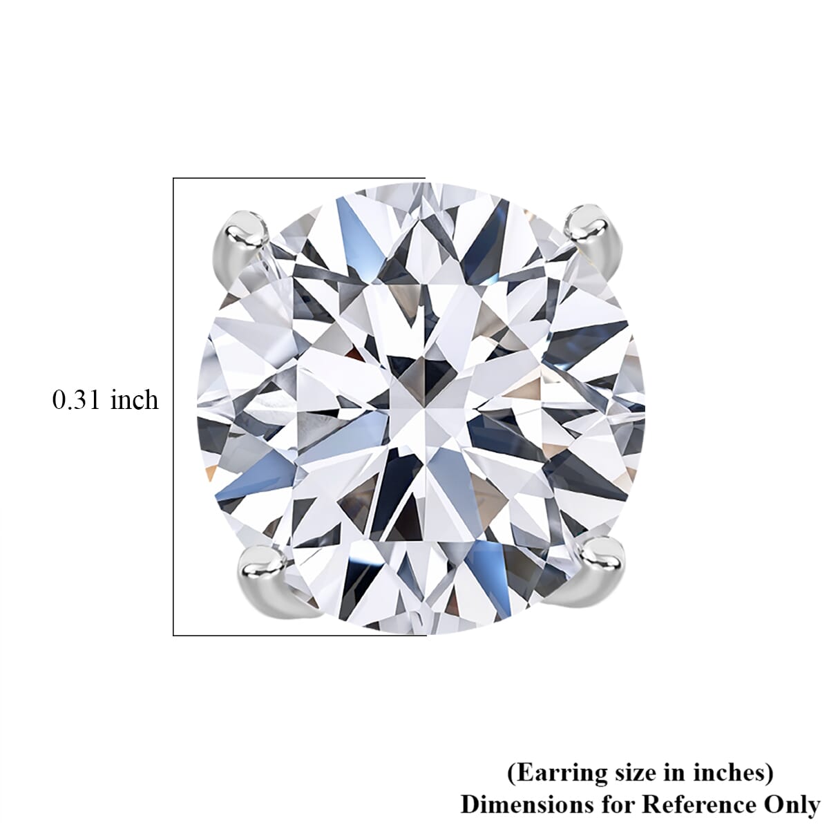 Luxuriant Lab Grown Diamond G VS 3.00 ctw Stud Earrings in 14K White Gold image number 4