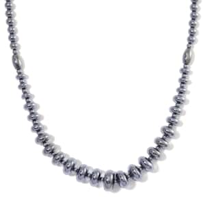 Terahertz 8mm 240 ctw Beaded Graduation Necklace 20 Inches in Stainless Steel