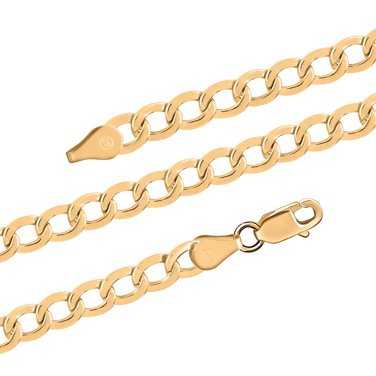 3.5mm Curb Chain Necklace in 14K Yellow Gold 20 Inches 4.60 Grams image number 1