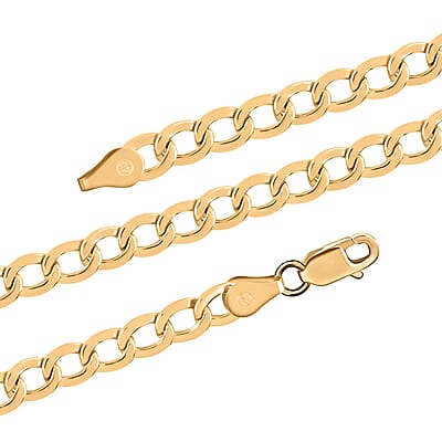 3.5mm Curb Chain Necklace in 14K Yellow Gold 22 Inches 4.90 Grams
