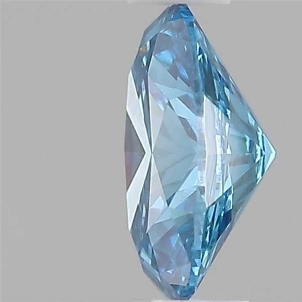 IGI Certified Luxuriant Lab Grown Blue Diamond VS2 (Oval) 3.50 ctw image number 1