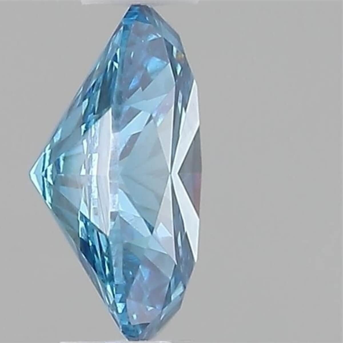 IGI Certified Luxuriant Lab Grown Blue Diamond VS2 (Oval) 3.50 ctw image number 2