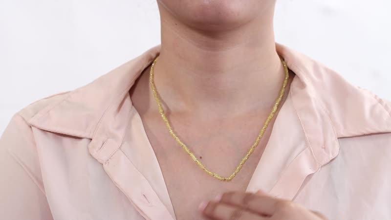 Yellow Sapphire 33.00 ctw Beaded Necklace in Vermeil Yellow Gold Over Sterling Silver 18 Inches