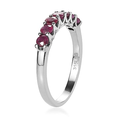 Ruby Ring in Stainless Steel (Size 10.0) 1.10 ctw