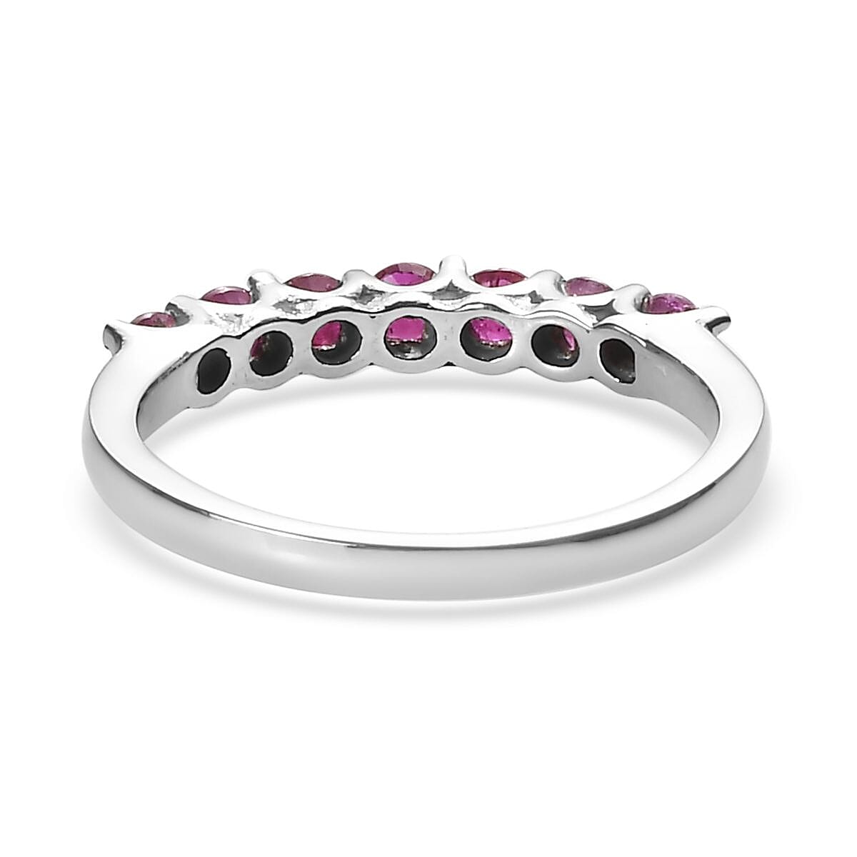 Ruby 1.10 ctw Ring in Stainless Steel (Size 7.0) image number 4