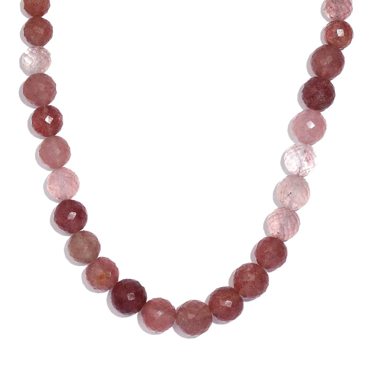 Tanzanian Natronite 280.00 ctw Beaded Necklace in Rhodium Over Sterling Silver 18 Inches image number 0