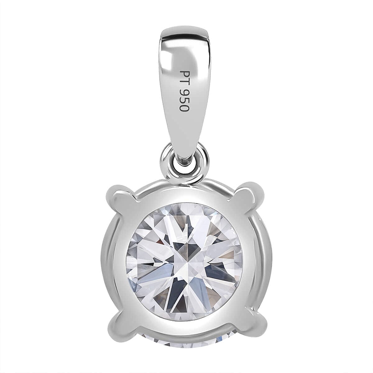 Luxuriant Lab Grown Diamond G VS 3.00 ctw Pendant without Chain in 14K White Gold image number 4