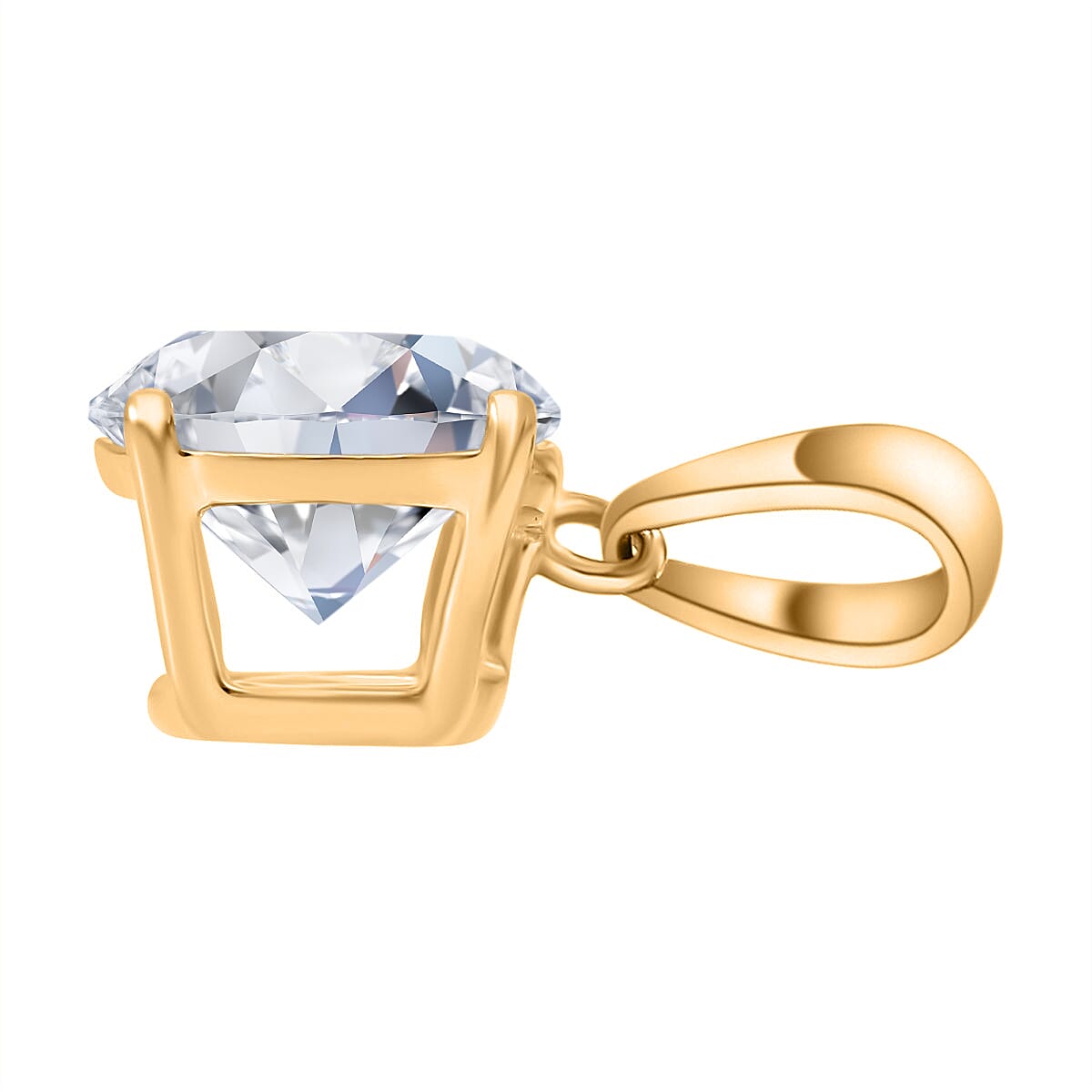 Luxuriant Lab Grown Diamond G VS 3.00 ctw Pendant without Chain in 14K Yellow Gold image number 2