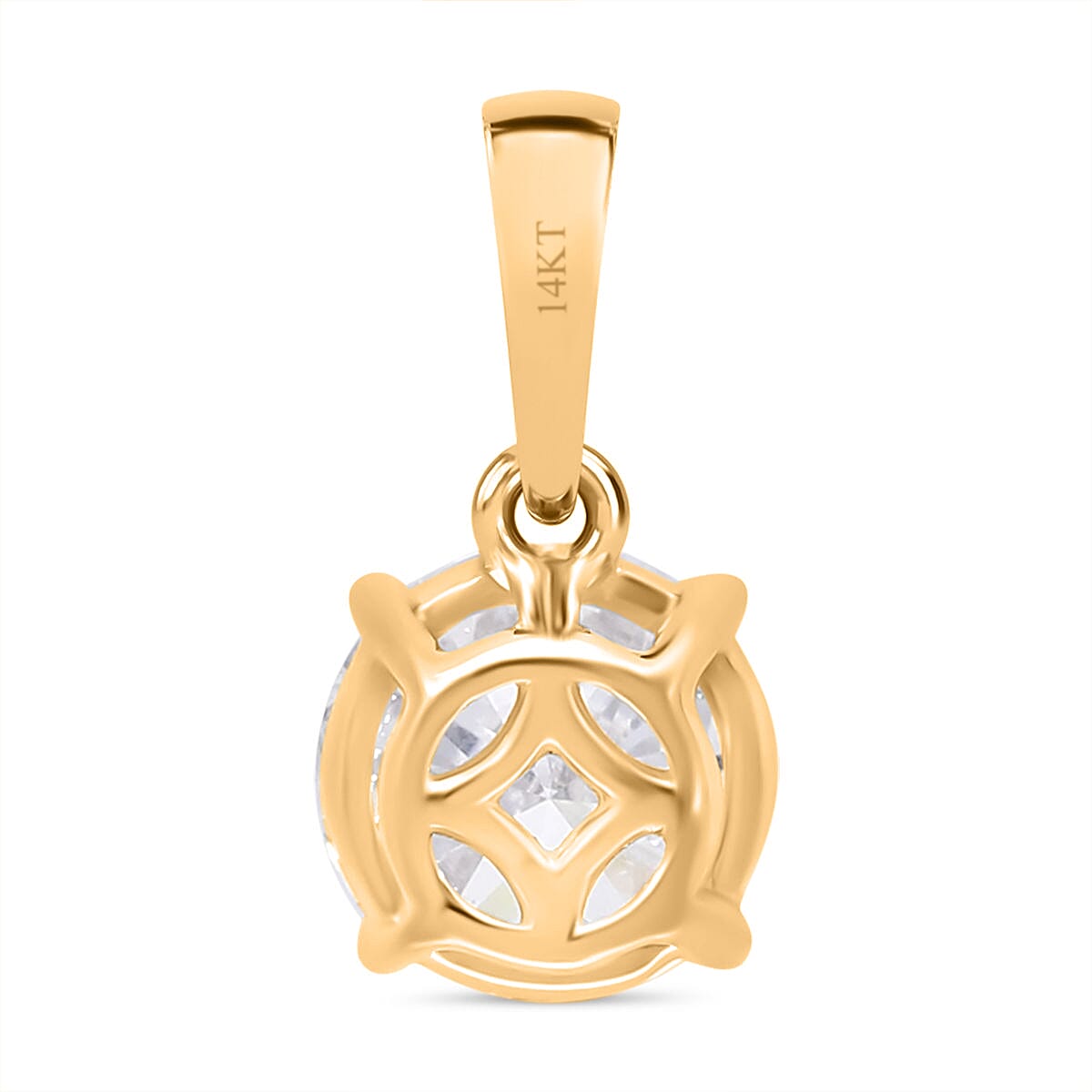 Luxuriant Lab Grown Diamond G VS 3.00 ctw Pendant without Chain in 14K Yellow Gold image number 3