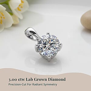 Luxuriant Lab Grown Diamond G VS 3.00 ctw Pendant without Chain in 950 Platinum