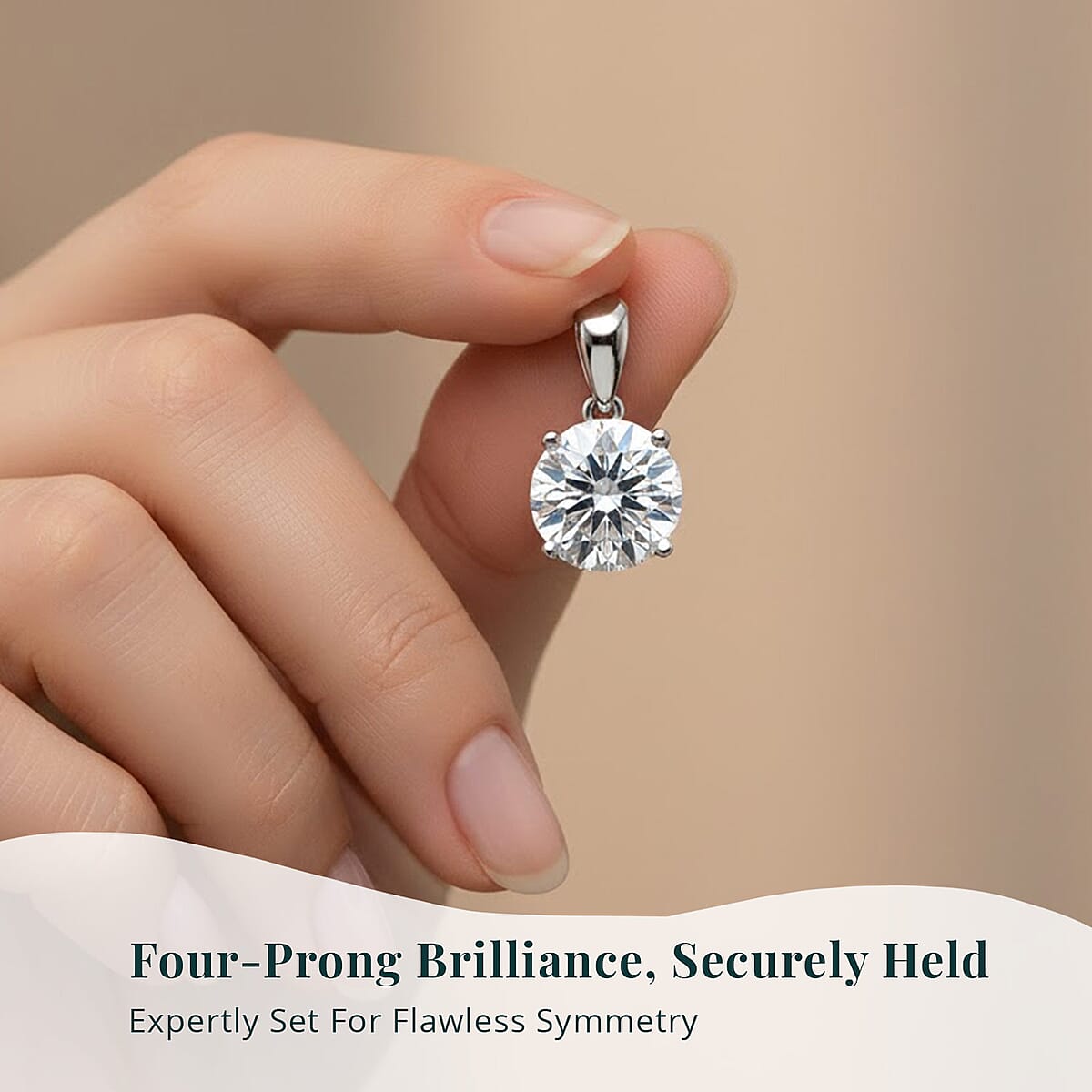 Luxuriant Lab Grown Diamond G VS 3.00 ctw Pendant without Chain in 950 Platinum image number 4