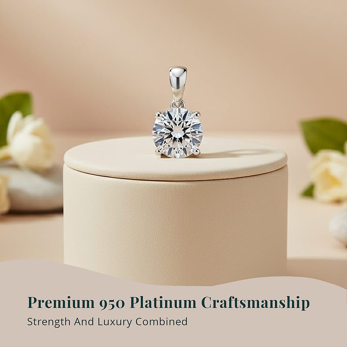 Luxuriant Lab Grown Diamond G VS 3.00 ctw Pendant without Chain in 950 Platinum image number 5