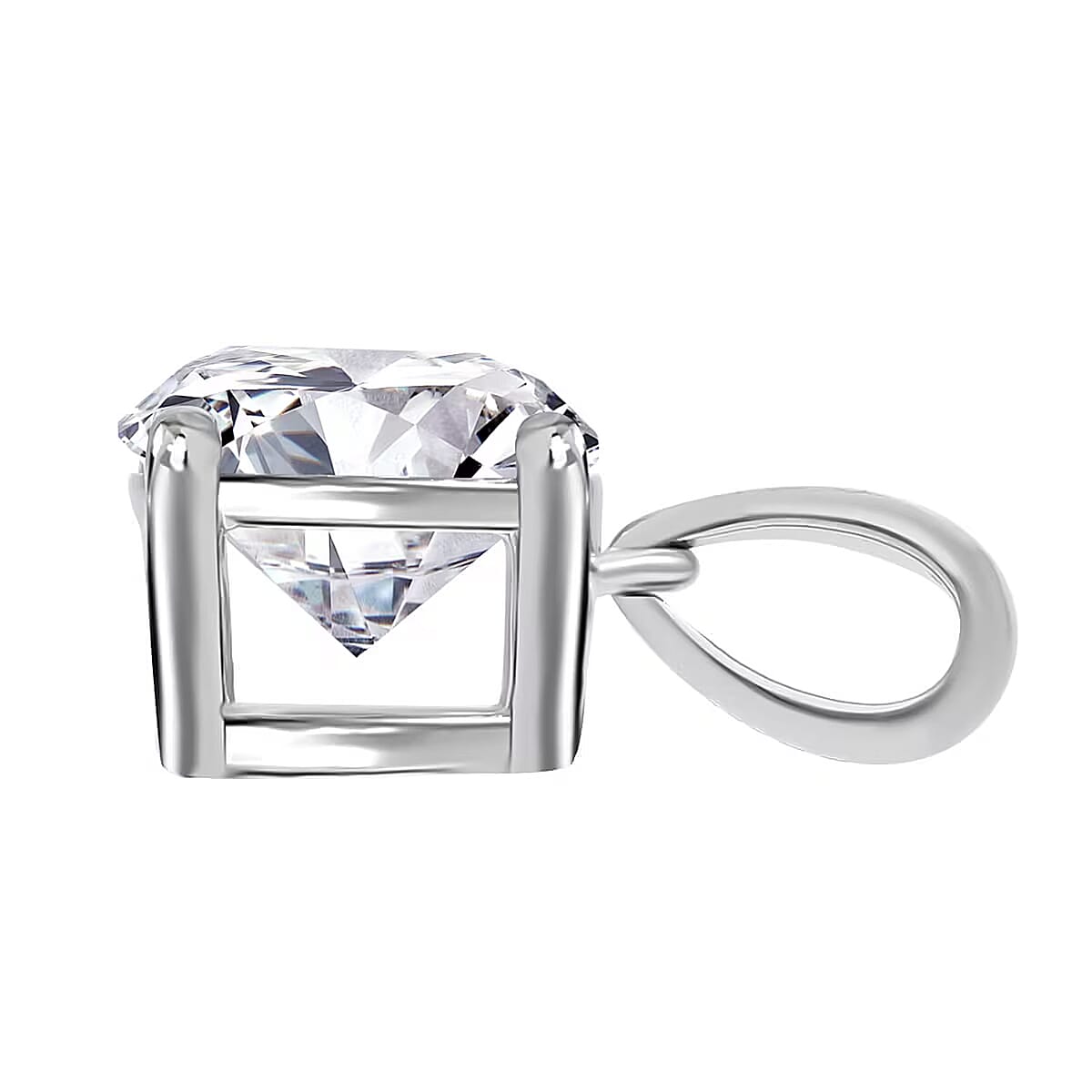 Luxuriant Lab Grown Diamond G VS 3.00 ctw Pendant without Chain in 950 Platinum image number 7