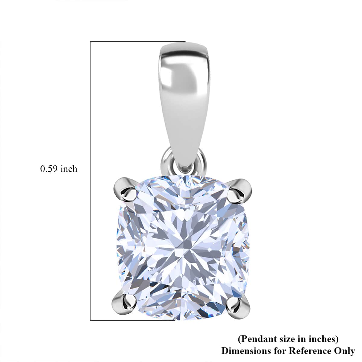 SGL Certified Luxuriant Lab Grown Diamond G-H VS 2.00 ctw Solitaire Pendant in 950 Platinum image number 5