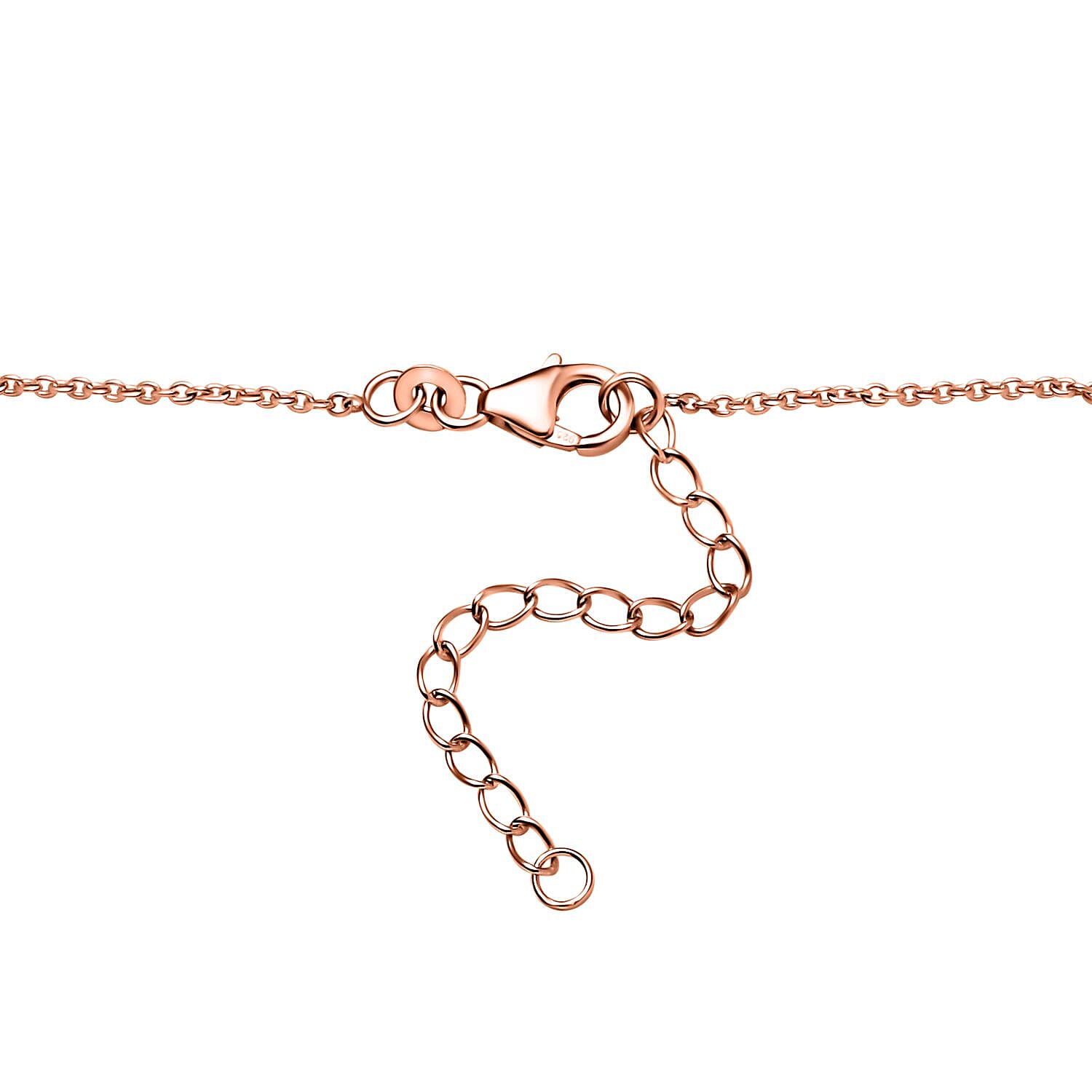 D'Joy Mahenge Spinel and White Diamond 0.60 ctw Celebrity Necklace in 18K Vermeil Rose Gold Over Sterling Silver 18-20 Inches