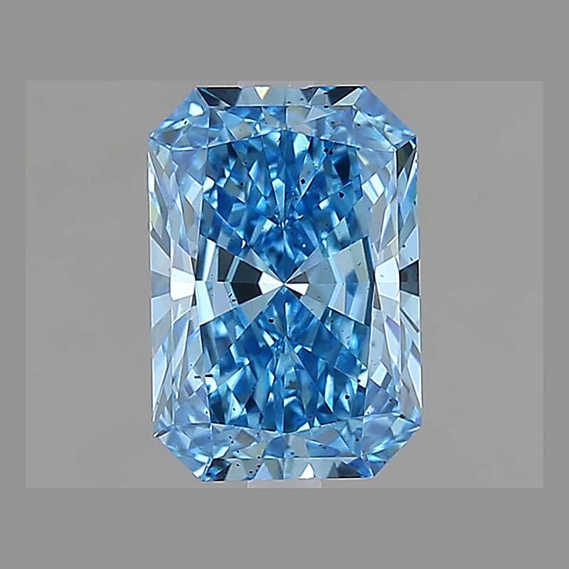 IGI Certified Luxuriant Lab Grown Blue Diamond (VS2) (Radiant) 3.50 ctw