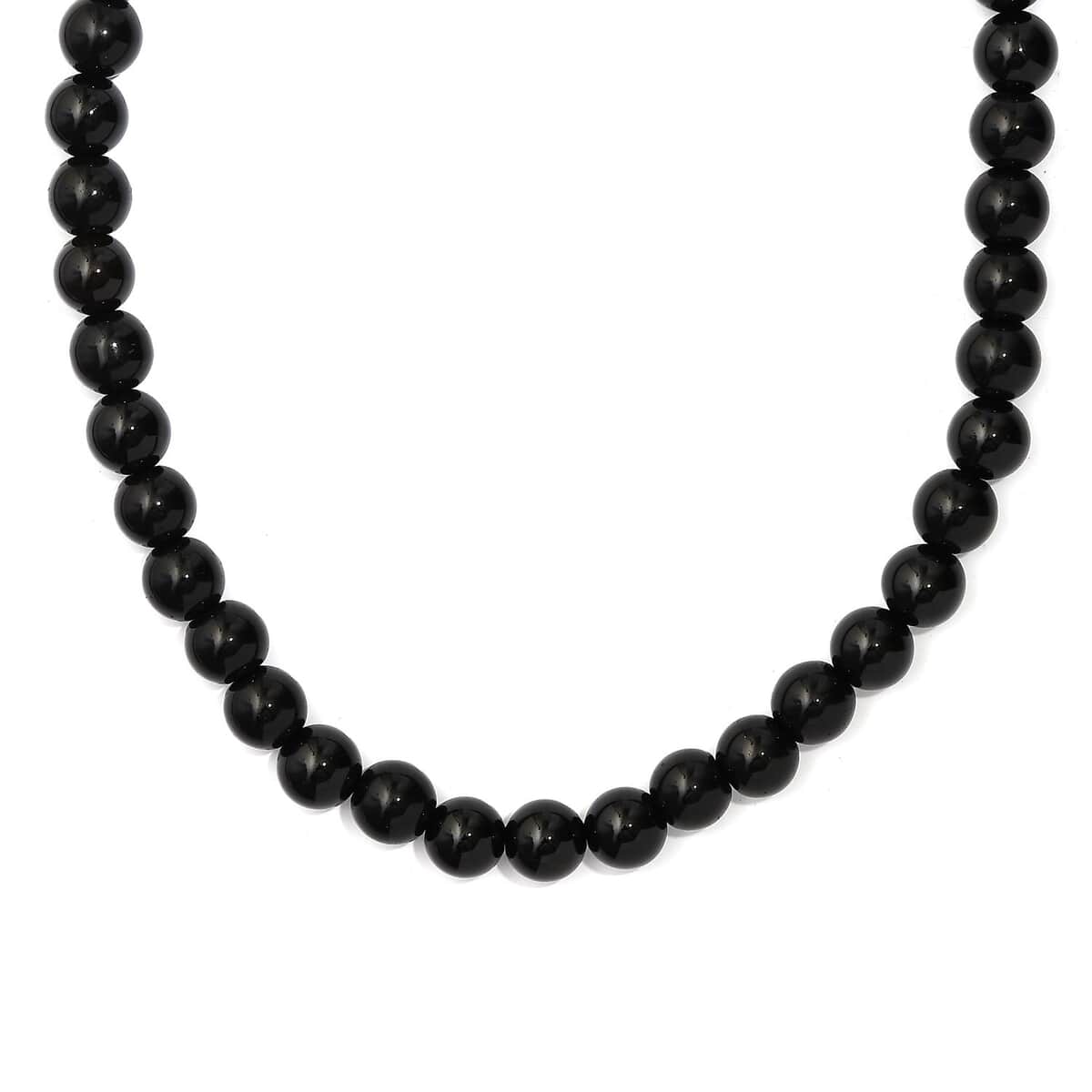 Thai Black Spinel 190.00 ctw Beaded Necklace in Stainless Steel 20 Inches image number 0