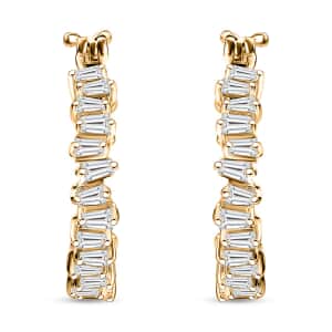 Doorbuster White Zircon 3.75 ctw Arctic Spark Earrings in 18K Vermeil Yellow Gold Over Sterling Silver