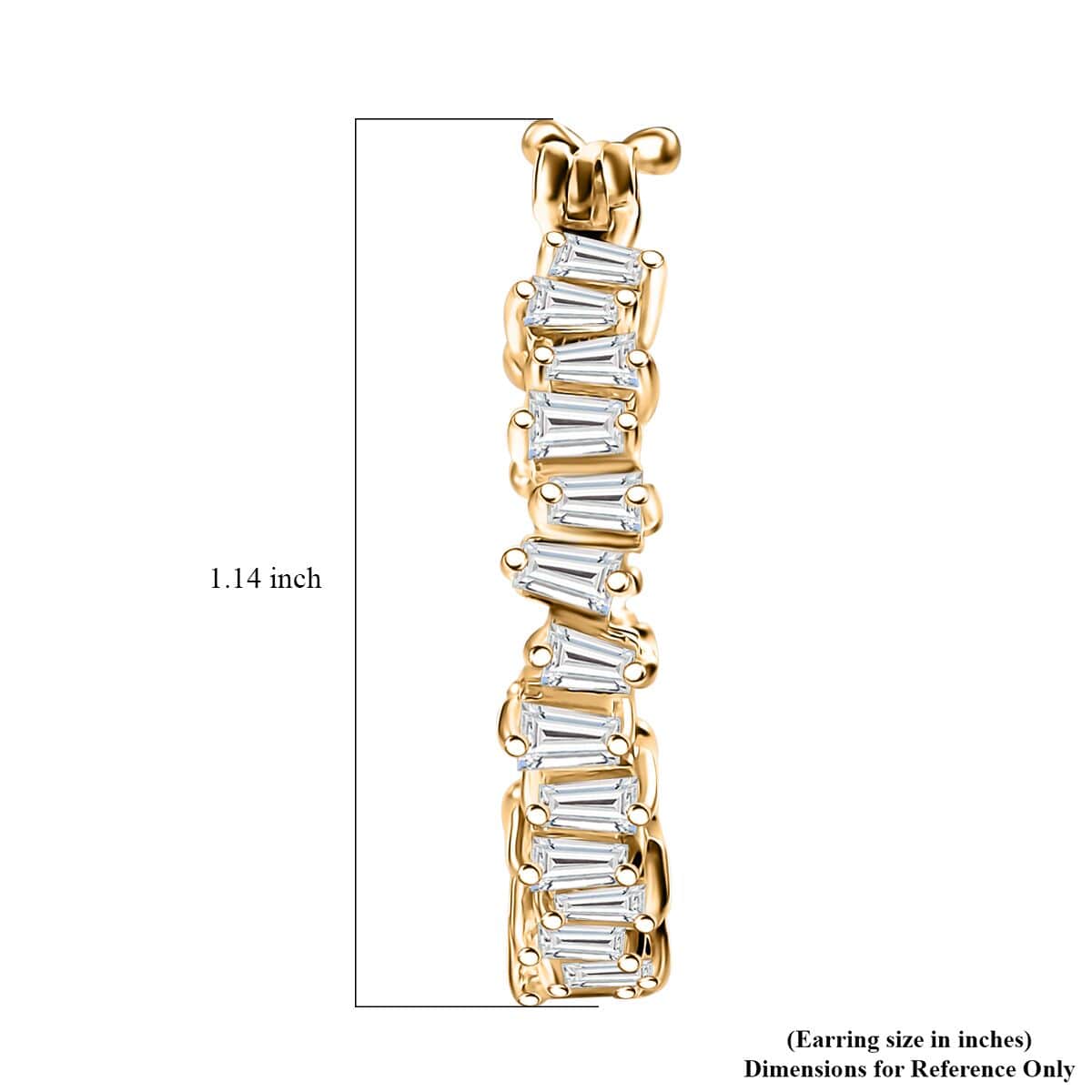 Doorbuster White Zircon 3.75 ctw Arctic Spark Earrings in 18K Vermeil Yellow Gold Over Sterling Silver image number 4