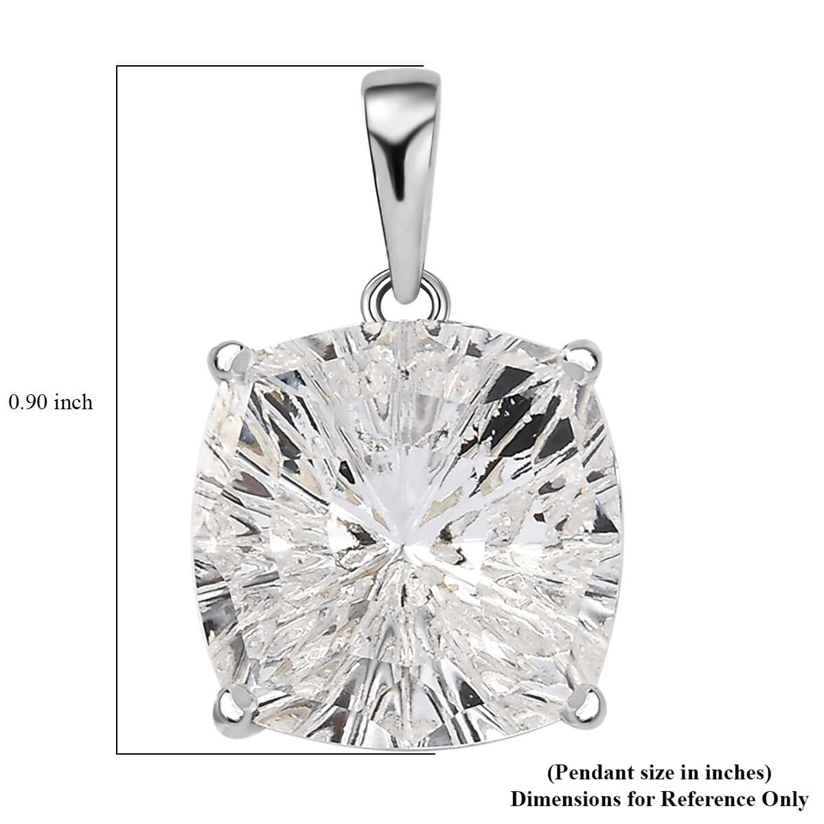 J Francis Embellished with Crystal by Swarovski Solitaire Pendant in Rhodium Over Sterling Silver image number 5