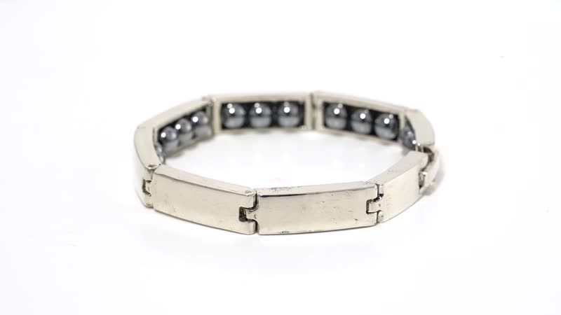 Terahertz 100.00 ctw Beaded Bracelet in Silvertone (6.75 In)