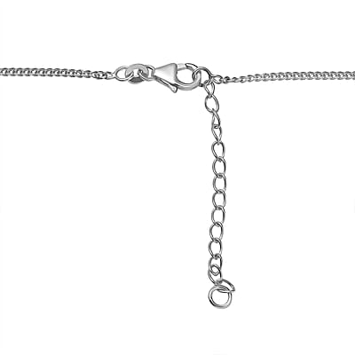 D'Joy Tanzanite 8.65 ctw Fern Leaf Necklace in Rhodium Over Sterling Silver 18 Inches