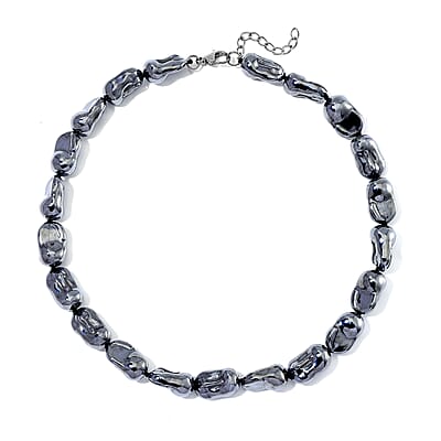Terahertz 330.00 ctw Baroque Shape Necklace in Stainless Steel 18 Inches