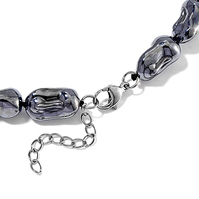 Terahertz 330.00 ctw Baroque Shape Necklace in Stainless Steel 18 Inches