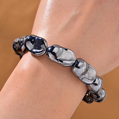 Terahertz 150.00 ctw Baroque Shape Stretch Bracelet