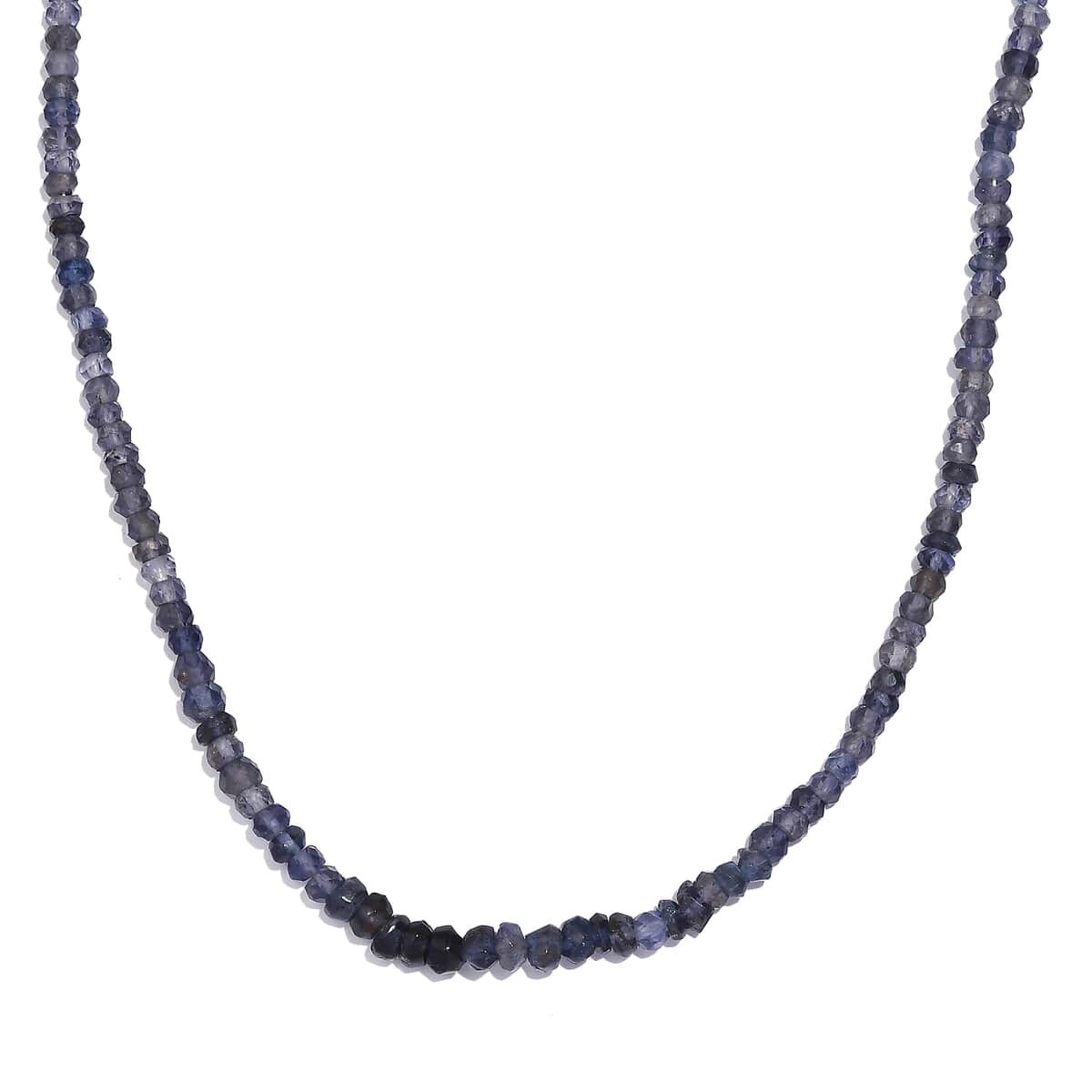 Catalina Iolite Beaded 110.00 ctw Necklace 18 Inches in Rhodium Over Sterling Silver  image number 0