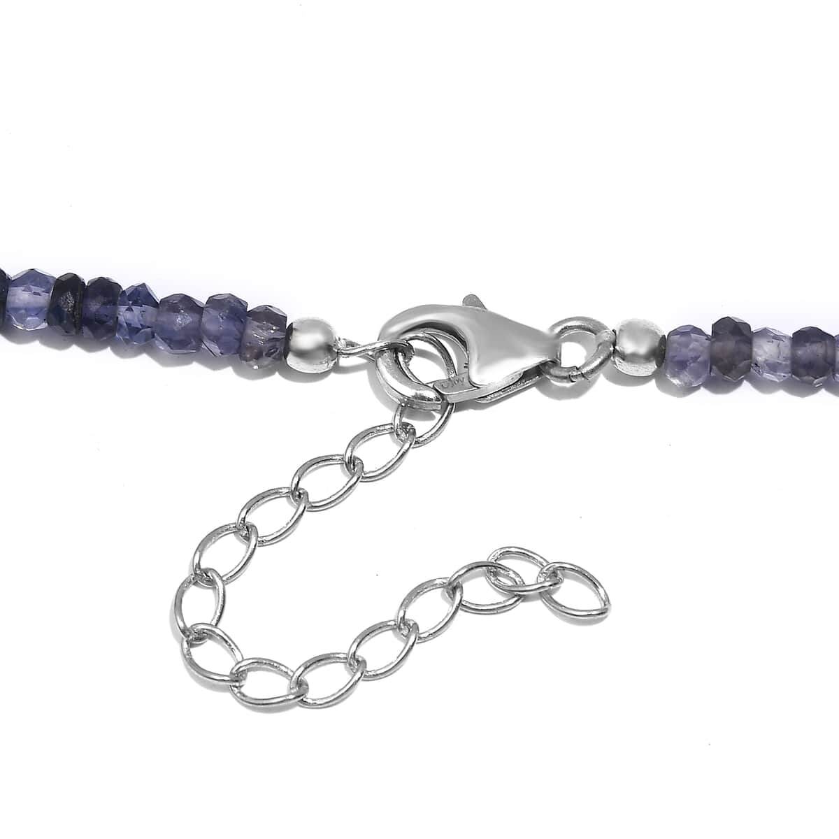 Catalina Iolite Beaded 110.00 ctw Necklace 18 Inches in Rhodium Over Sterling Silver  image number 4