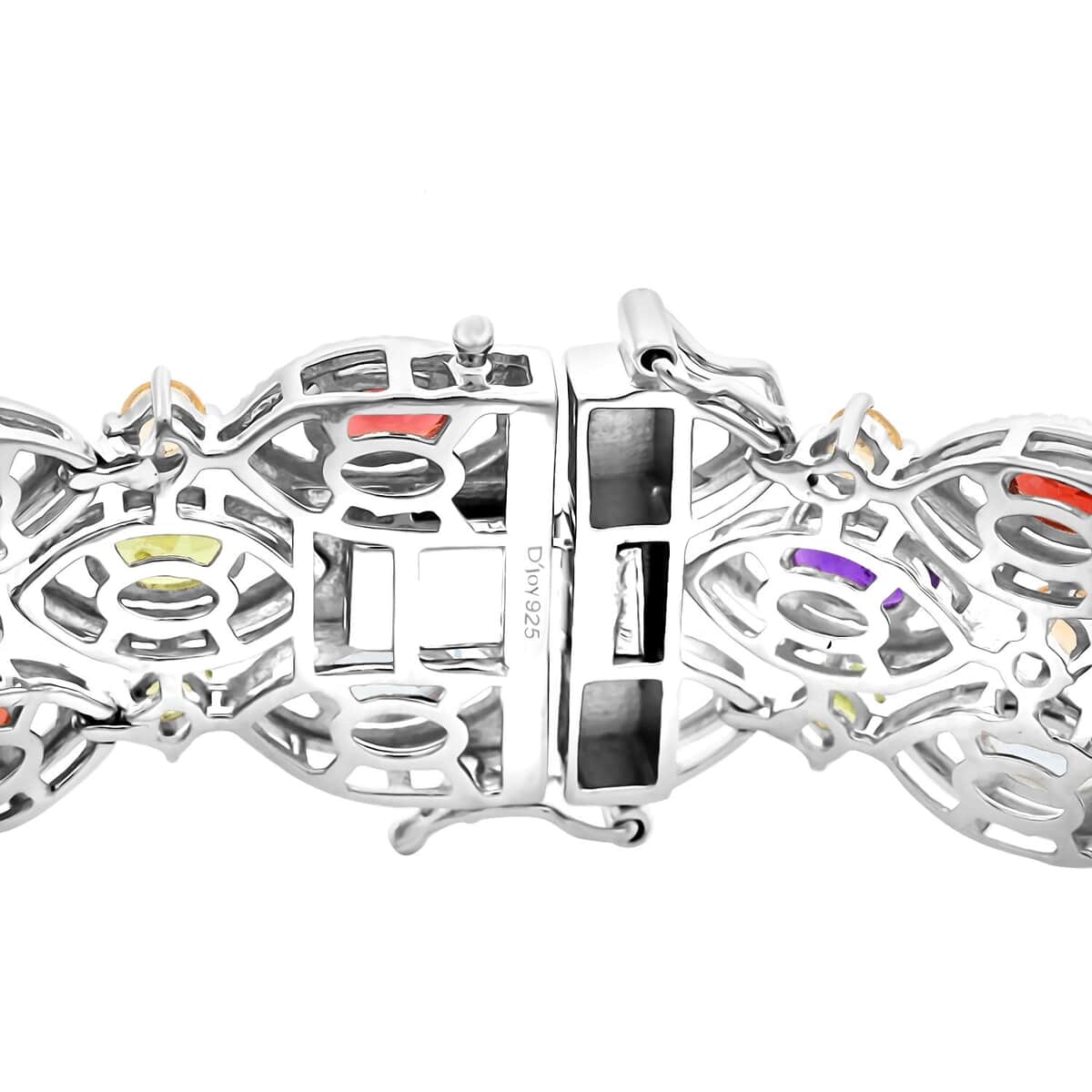 Multi Gemstone 14.25 ctw Bracelet in Rhodium Over Sterling Silver (8.00 In) image number 2