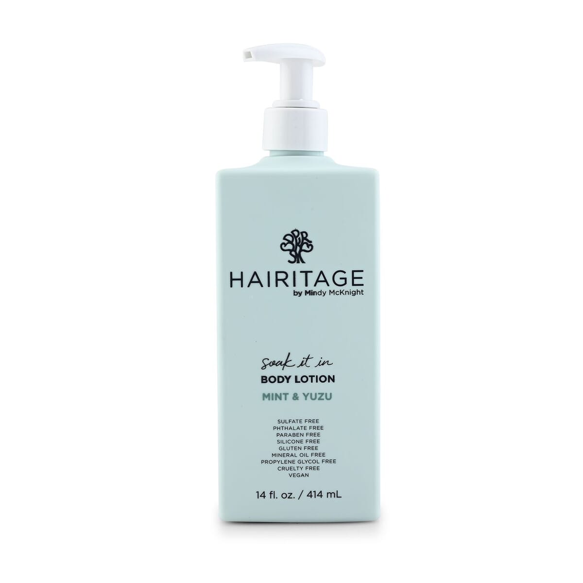 Value Buy Closeout Hairitage Soak It In Body Lotion (14oz)- Mint & Yuzu image number 0