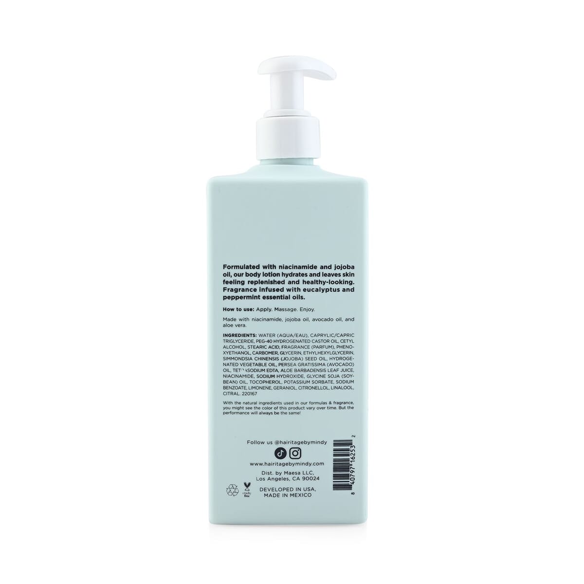 Value Buy Closeout Hairitage Soak It In Body Lotion (14oz)- Mint & Yuzu image number 1