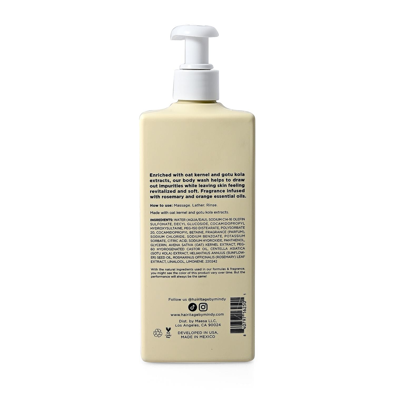 Closeout Hairitage It's a Dream Creamy Body Wash (14oz)- Cedarwood & Neroli