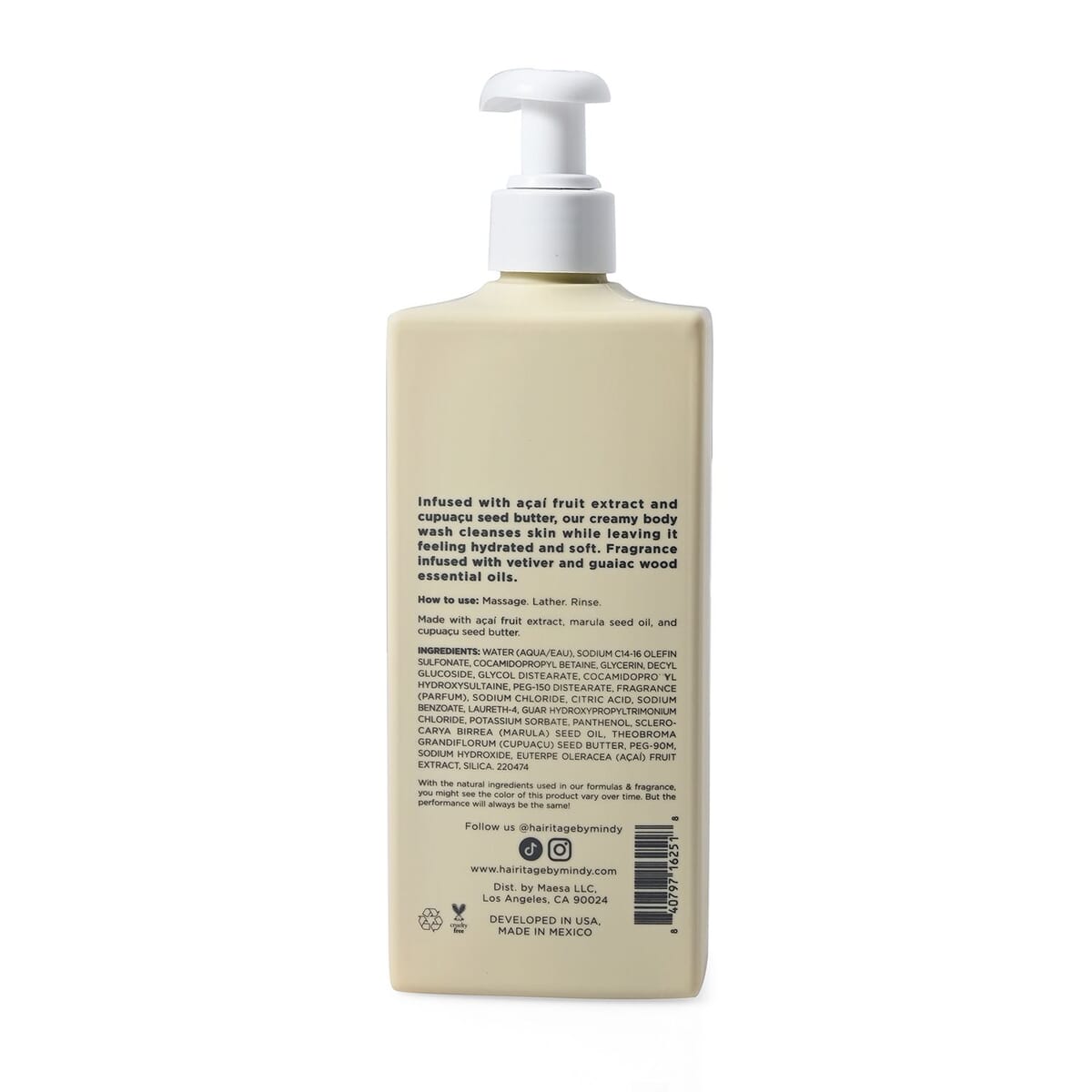Closeout Hairitage It's a Dream Creamy Body Wash (14oz)- Cherry & Amber image number 1