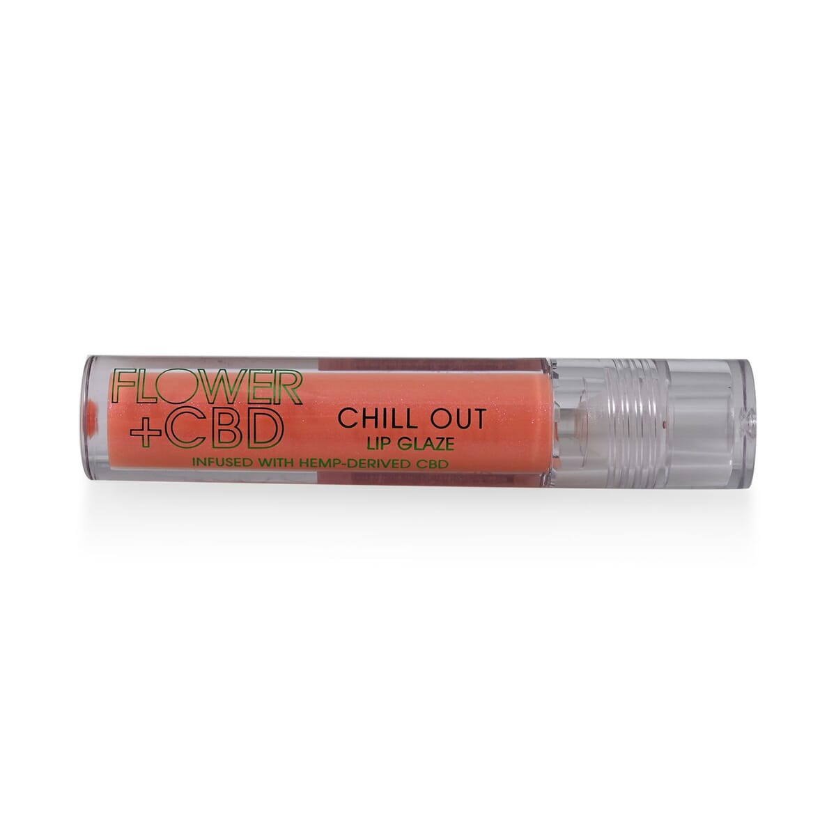 By Drew Barrymore Closeout Flower + CBD Chill Out Lip Glaze (.1oz)- Peace Out Peach image number 1