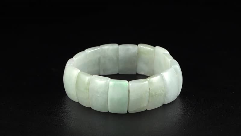 Natural Jade 235.00 ctw Block Stretch Bracelet