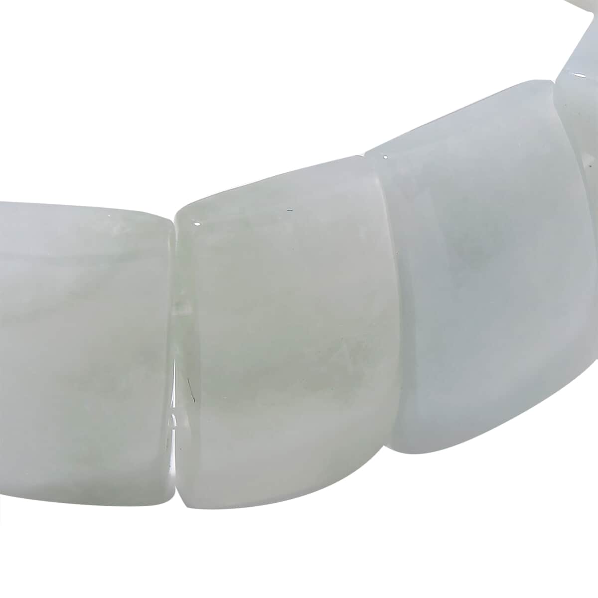 Natural Jade 235.00 ctw Block Stretch Bracelet image number 2