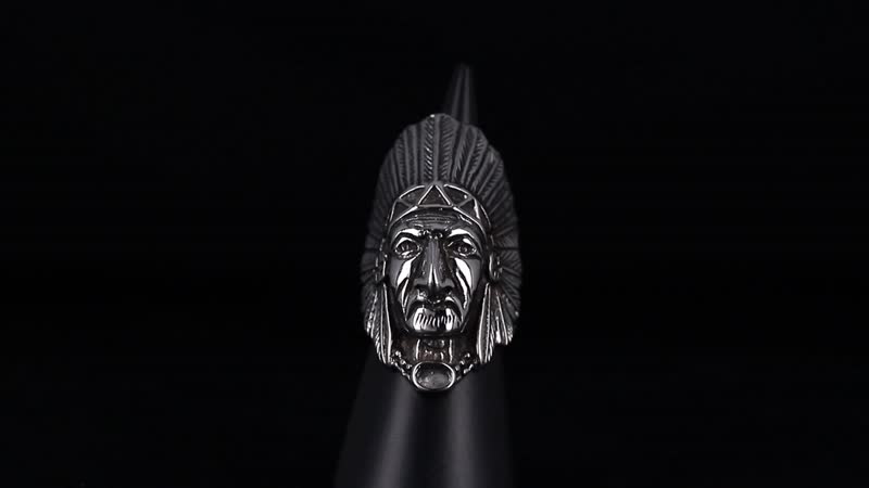 Native Cheif Head Men's Ring
