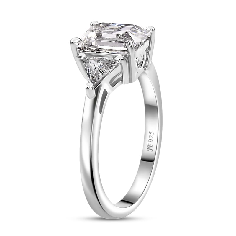 J Francis Embellished with Zirconia by Swarovski Eternal Prism Ring in Rhodium Over Sterling Silver (Size 10) 3.60 ctw