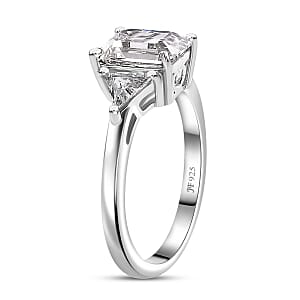 J Francis Embellished with Zirconia by Swarovski Eternal Prism Ring in Rhodium Over Sterling Silver (Size 8.0) 3.60 ctw