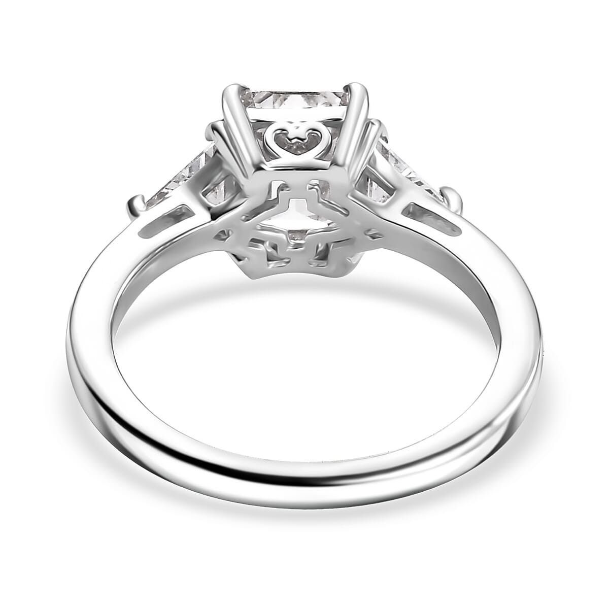 J Francis Embellished with Zirconia by Swarovski 3.60 ctw Ring in Rhodium Over Sterling Silver (Size  9.0) image number 4