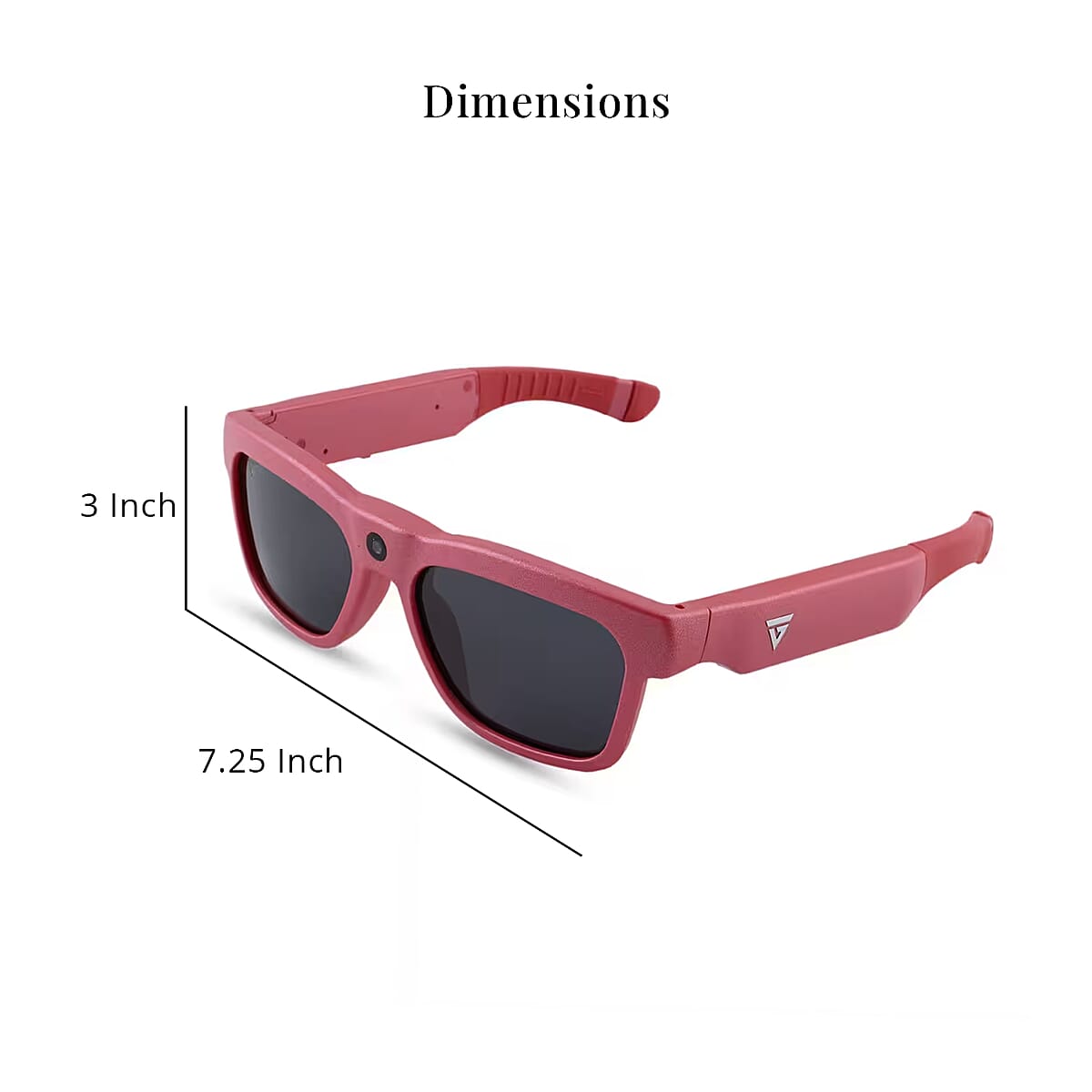 Go Vision Royale HD Video Recording Sunglasses with Auto Focus (8MP, 1920x1080p,30FPS) -Red image number 5