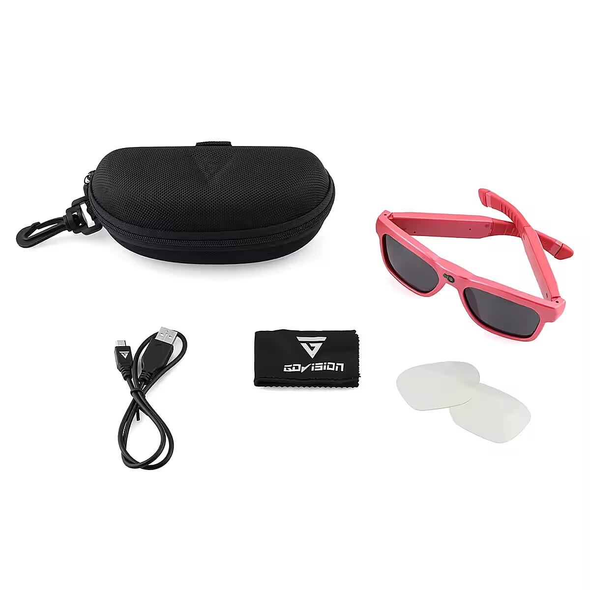Go Vision Royale HD Video Recording Sunglasses with Auto Focus (8MP, 1920x1080p,30FPS) -Red image number 9
