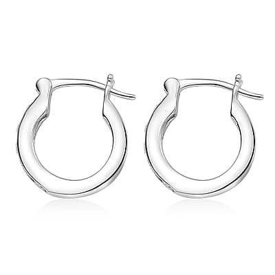 J Francis Embellished with Zirconia by Swarovski 1.20 ctw Earrings in Rhodium Over Sterling Silver