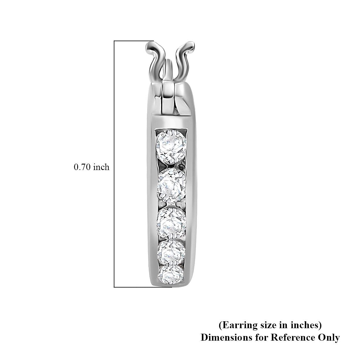 J Francis Embellished with Zirconia by Swarovski 1.20 ctw Earrings in Rhodium Over Sterling Silver