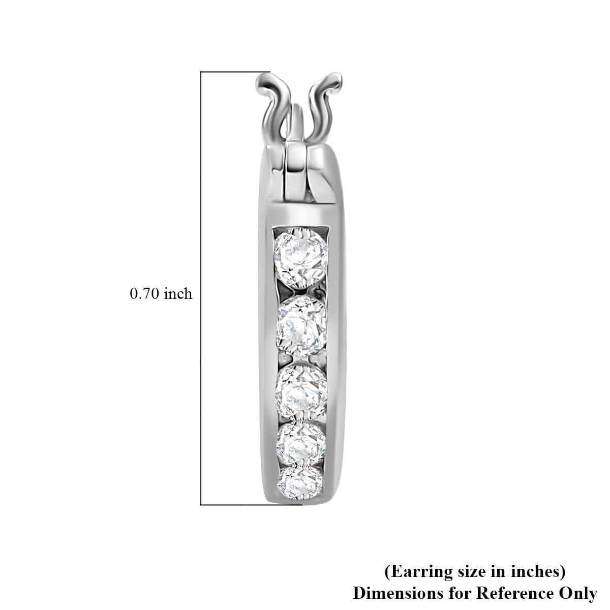 J Francis Embellished with Zirconia by Swarovski 1.20 ctw Earrings in Rhodium Over Sterling Silver image number 5